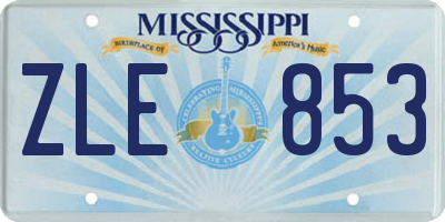 MS license plate ZLE853