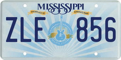 MS license plate ZLE856