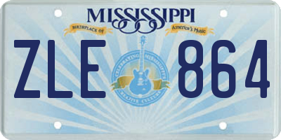 MS license plate ZLE864