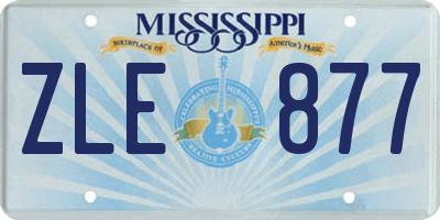 MS license plate ZLE877