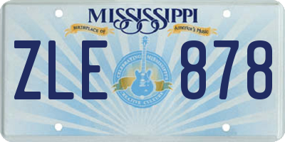 MS license plate ZLE878
