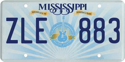 MS license plate ZLE883