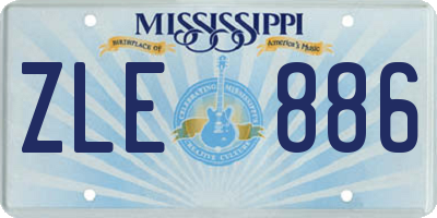 MS license plate ZLE886