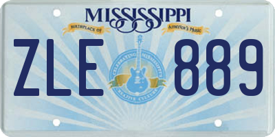 MS license plate ZLE889