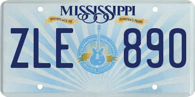 MS license plate ZLE890