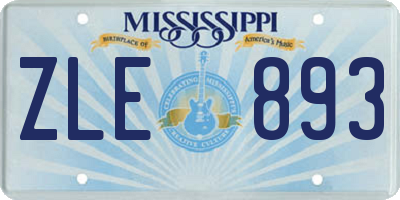 MS license plate ZLE893