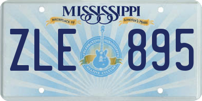 MS license plate ZLE895