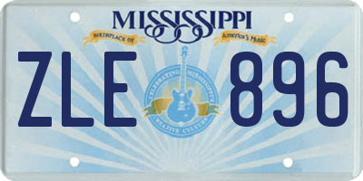MS license plate ZLE896