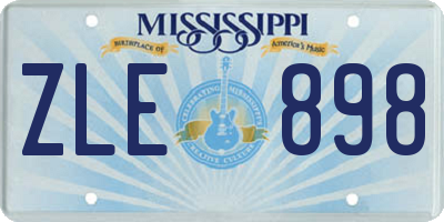 MS license plate ZLE898