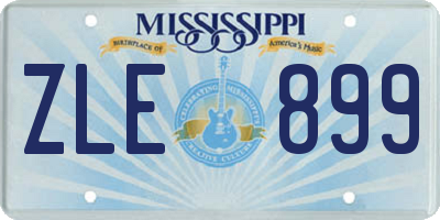 MS license plate ZLE899