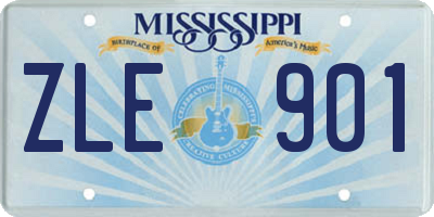 MS license plate ZLE901