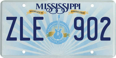MS license plate ZLE902