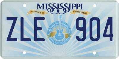 MS license plate ZLE904