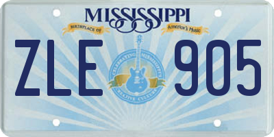 MS license plate ZLE905