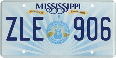 MS license plate ZLE906