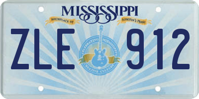 MS license plate ZLE912
