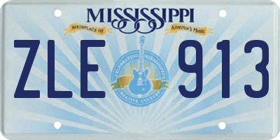 MS license plate ZLE913