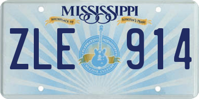 MS license plate ZLE914