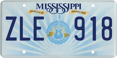 MS license plate ZLE918