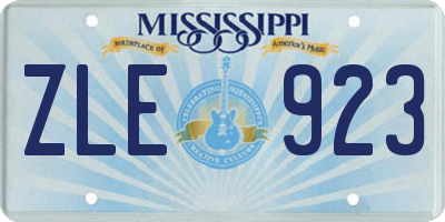 MS license plate ZLE923