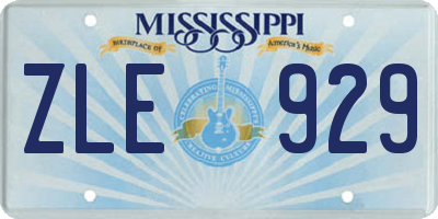 MS license plate ZLE929