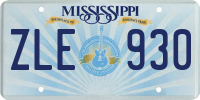 MS license plate ZLE930