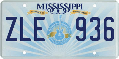 MS license plate ZLE936