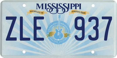 MS license plate ZLE937