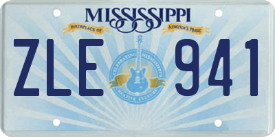 MS license plate ZLE941
