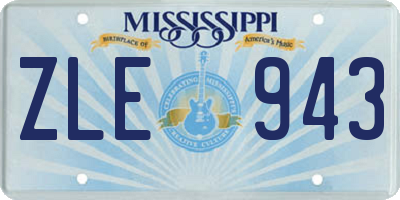 MS license plate ZLE943
