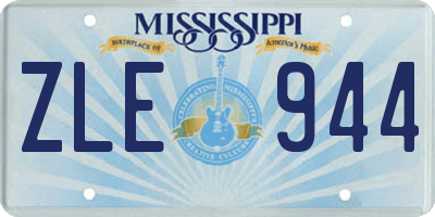 MS license plate ZLE944