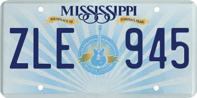 MS license plate ZLE945
