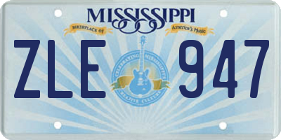 MS license plate ZLE947