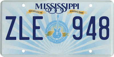 MS license plate ZLE948