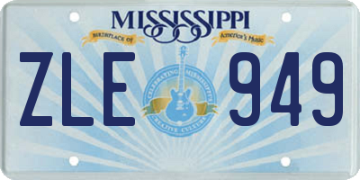 MS license plate ZLE949