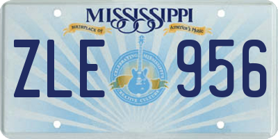 MS license plate ZLE956