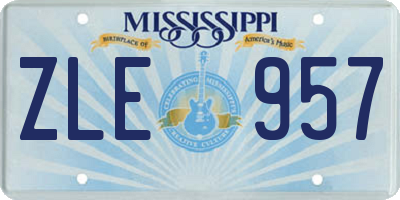 MS license plate ZLE957