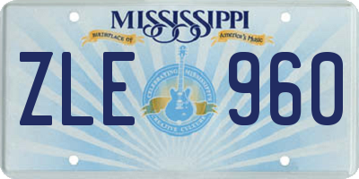 MS license plate ZLE960