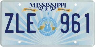 MS license plate ZLE961