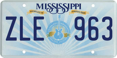 MS license plate ZLE963