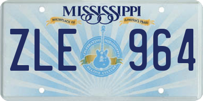 MS license plate ZLE964