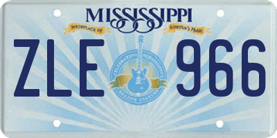 MS license plate ZLE966