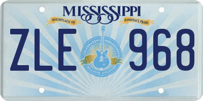 MS license plate ZLE968
