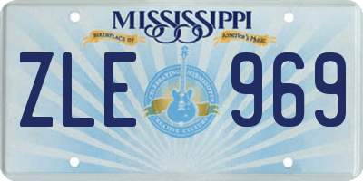MS license plate ZLE969