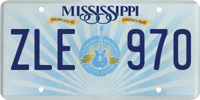 MS license plate ZLE970