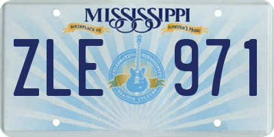 MS license plate ZLE971