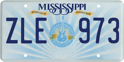 MS license plate ZLE973