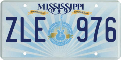 MS license plate ZLE976