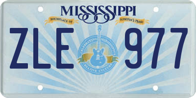 MS license plate ZLE977