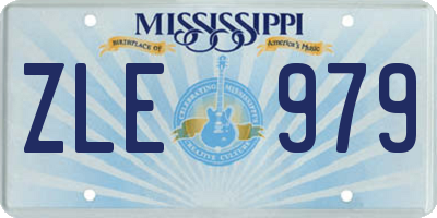 MS license plate ZLE979